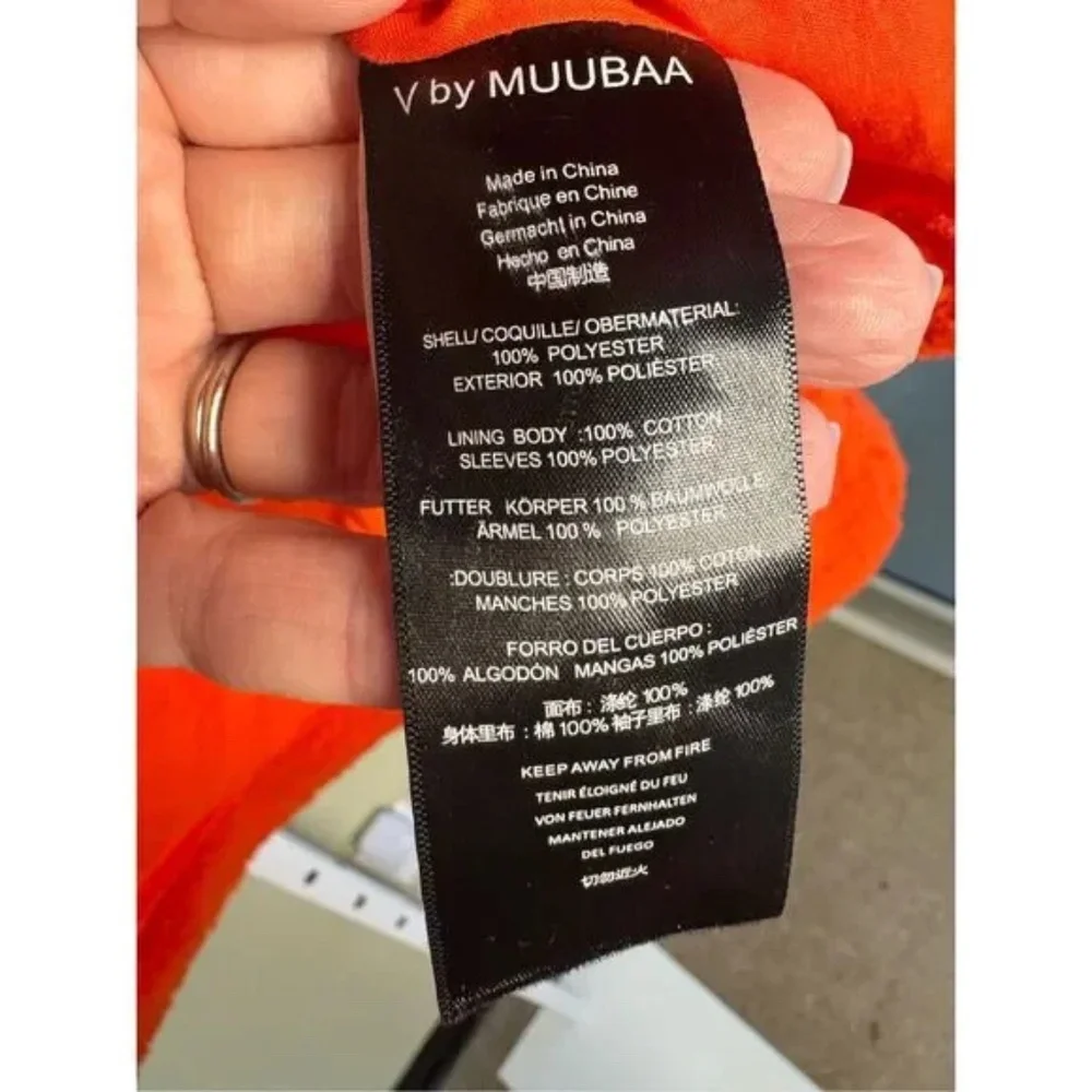 Muubaa NWT Faux Shearling Coat in Coral Orange Size 6 (UK 10) $367 - Picture 7 of 9